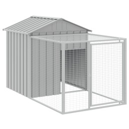 Acquista Pollaio Area Corsa Grigio Chiaro 117x405x123 cm Acciaio Zincato con riferimento GHV-3189074 della ditta 