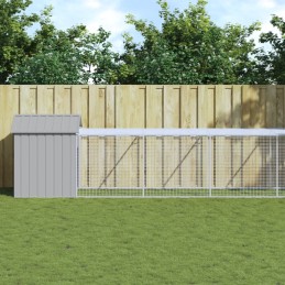 Acquista Pollaio Area Corsa Grigio Chiaro 117x813x123 cm Acciaio Zincato con riferimento GHV-3189076 della ditta 