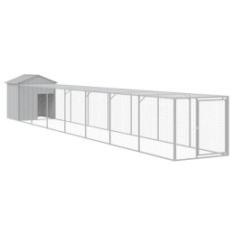 Acquista Pollaio Area Corsa Grigio Chiaro 117x813x123 cm Acciaio Zincato con riferimento GHV-3189076 della ditta 