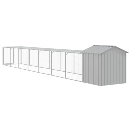 Acquista Pollaio Area Corsa Grigio Chiaro 117x813x123 cm Acciaio Zincato con riferimento GHV-3189076 della ditta 