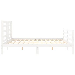 Acquista Giroletto con Testiera Bianco 200x200 cm in Legno Massello con riferimento GHV-3194722 della ditta 