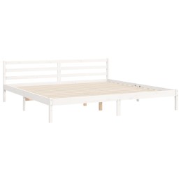 Acquista Giroletto con Testiera Bianco 200x200 cm in Legno Massello con riferimento GHV-3194722 della ditta 