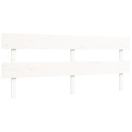 Acquista Giroletto con Testiera Bianco 200x200 cm in Legno Massello con riferimento GHV-3195112 della ditta 