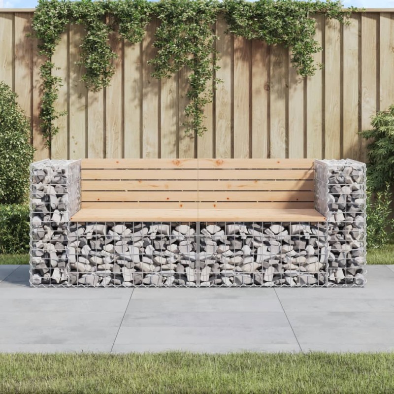 Acquista Panca Giardino Design Gabbione 184x71x65,5 cm Massello di Pino con riferimento GHV-3196236 della ditta 