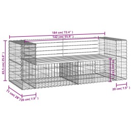 Acquista Panca Giardino Design Gabbione 184x71x65,5 cm Massello di Pino con riferimento GHV-3196236 della ditta 