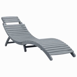 Acquista Lettino Prendisole con Cuscino in Legno Massello di Acacia con riferimento GHV-3064051 della ditta 