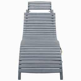 Acquista Lettino Prendisole con Cuscino in Legno Massello di Acacia con riferimento GHV-3064051 della ditta 