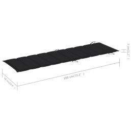 Acquista Lettino Prendisole con Cuscino in Legno Massello di Acacia con riferimento GHV-3064051 della ditta 