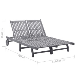 Acquista Sdraio da Giardino Grigia a 2 Posti con Cuscini Massello Acacia con riferimento GHV-3061394 della ditta 