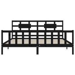 Acquista Giroletto con Testiera Nero 200x200 cm in Legno Massello con riferimento GHV-3192580 della ditta 