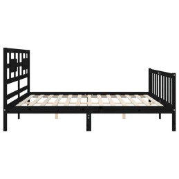 Acquista Giroletto con Testiera Nero 200x200 cm in Legno Massello con riferimento GHV-3192580 della ditta 