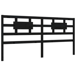 Acquista Giroletto con Testiera Nero 200x200 cm in Legno Massello con riferimento GHV-3192580 della ditta 