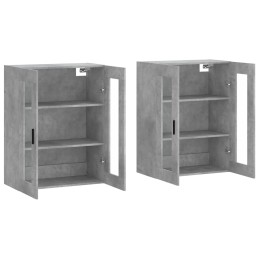 Acquista Armadietti a Parete 2 pz Grigio Cemento in Legno Multistrato con riferimento GHV-3197957 della ditta 
