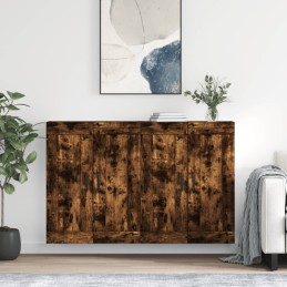 Acquista Armadietti a Parete 2 pz Rovere Fumo in Legno Multistrato con riferimento GHV-3198030 della ditta 
