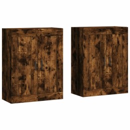 Acquista Armadietti a Parete 2 pz Rovere Fumo in Legno Multistrato con riferimento GHV-3198030 della ditta 