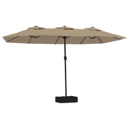 Acquista Ombrellone a Doppia Testa con LED Tortora 449x245 cm con riferimento GHV-362956 della ditta 