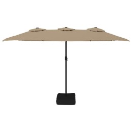 Acquista Ombrellone a Doppia Testa con LED Tortora 449x245 cm con riferimento GHV-362956 della ditta 