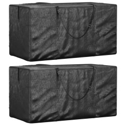 Acquista Borse Porta Cuscini Giardino 2pz Nere 150x75x75 cm Polietilene con riferimento GHV-3155397 della ditta 
