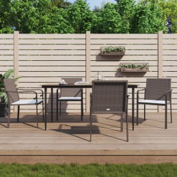 Acquista Sedie da Giardino con Cuscini 4pz Marroni 56x59x84cm Polyrattan con riferimento GHV-3187073 della ditta 