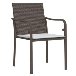 Acquista Sedie da Giardino con Cuscini 4pz Marroni 56x59x84cm Polyrattan con riferimento GHV-3187073 della ditta 