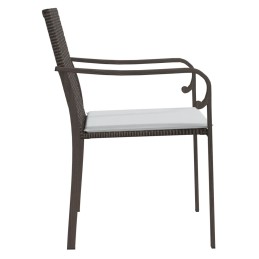 Acquista Sedie da Giardino con Cuscini 4pz Marroni 56x59x84cm Polyrattan con riferimento GHV-3187073 della ditta 