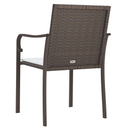 Acquista Sedie da Giardino con Cuscini 4pz Marroni 56x59x84cm Polyrattan con riferimento GHV-3187073 della ditta 