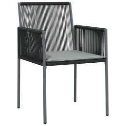 Acquista Sedie Giardino con Cuscini 6 pz Nere 54x60,5x83,5 cm Polyrattan con riferimento GHV-3187092 della ditta 