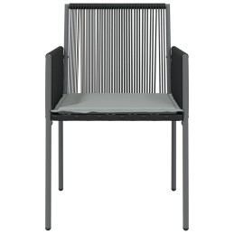 Acquista Sedie Giardino con Cuscini 6 pz Nere 54x60,5x83,5 cm Polyrattan con riferimento GHV-3187092 della ditta 