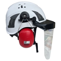 Acquista Elmetto Cuffie e Visiera Policarbonato Premium con riferimento K0530 della ditta KOMIPROTECT