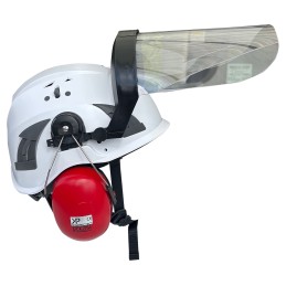 Acquista Elmetto Cuffie e Visiera Policarbonato Premium con riferimento K0530 della ditta KOMIPROTECT