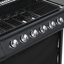 Acquista Barbecue Griglia a Gas con 6 Fornelli Acciaio Nero con riferimento GHV-44282 della ditta 