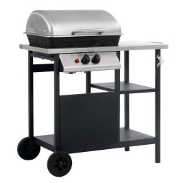 Acquista Barbecue e Griglia a Gas a 3 Ripiani Tavolinetto Nero e Argento con riferimento GHV-47392 della ditta 
