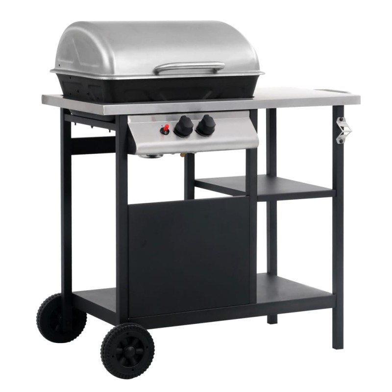 Acquista Barbecue e Griglia a Gas a 3 Ripiani Tavolinetto Nero e Argento con riferimento GHV-47392 della ditta 