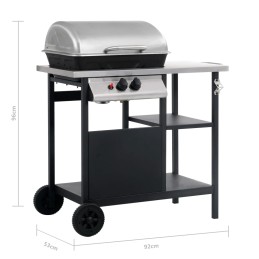 Acquista Barbecue e Griglia a Gas a 3 Ripiani Tavolinetto Nero e Argento con riferimento GHV-47392 della ditta 