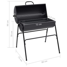 Acquista Barbecue a Barile 2 Griglie di Cottura Nero 80x95x90 cm Acciaio con riferimento GHV-313635 della ditta 