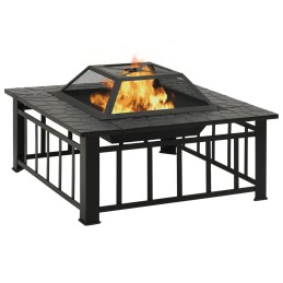 Acquista Braciere con Attizzatoio 79x79x46,5 cm XXL in Acciaio con riferimento GHV-360061 della ditta 