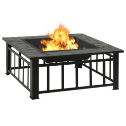 Acquista Braciere con Attizzatoio 79x79x46,5 cm XXL in Acciaio con riferimento GHV-360061 della ditta 