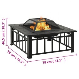 Acquista Braciere con Attizzatoio 79x79x46,5 cm XXL in Acciaio con riferimento GHV-360061 della ditta 