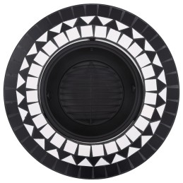 Acquista Braciere con Mosaico Nero e Bianco 68cm in Ceramica con riferimento GHV-46721 della ditta 