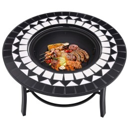Acquista Braciere con Mosaico Nero e Bianco 68cm in Ceramica con riferimento GHV-46721 della ditta 
