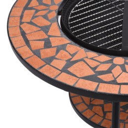 Acquista Tavolo con Braciere a Mosaico Terracotta 68 cm in Ceramica con riferimento GHV-46723 della ditta 