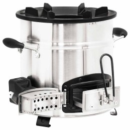 Acquista Stufa a Legna con Ventola USB Argento 35,5x26x28cm Acciaio Inox con riferimento GHV-319443 della ditta 