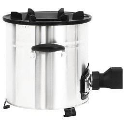 Acquista Stufa a Legna con Ventola USB Argento 35,5x26x28cm Acciaio Inox con riferimento GHV-319443 della ditta 