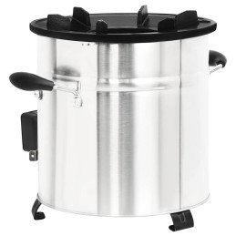 Acquista Stufa a Legna con Ventola USB Argento 35,5x26x28cm Acciaio Inox con riferimento GHV-319443 della ditta 