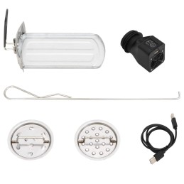 Acquista Stufa a Legna con Ventola USB Argento 35,5x26x28cm Acciaio Inox con riferimento GHV-319443 della ditta 