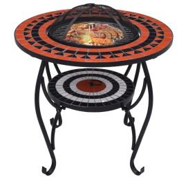 Acquista Tavolo con Braciere Mosaico Terracotta e Bianco 68 cm Ceramica con riferimento GHV-46726 della ditta 
