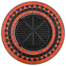 Acquista Tavolo con Braciere Mosaico Terracotta e Bianco 68 cm Ceramica con riferimento GHV-46726 della ditta 