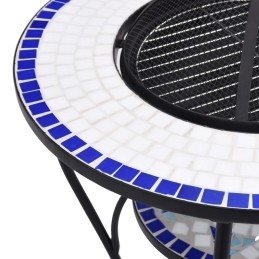 Acquista Tavolo con Braciere a Mosaico Blu e Bianco 68 cm in Ceramica con riferimento GHV-46724 della ditta 