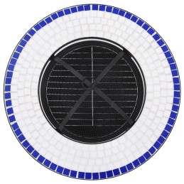 Acquista Tavolo con Braciere a Mosaico Blu e Bianco 68 cm in Ceramica con riferimento GHV-46724 della ditta 