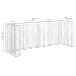 Acquista Gabbione per Bidoni in Acciaio Zincato 320x100x120 cm con riferimento GHV-145614 della ditta 